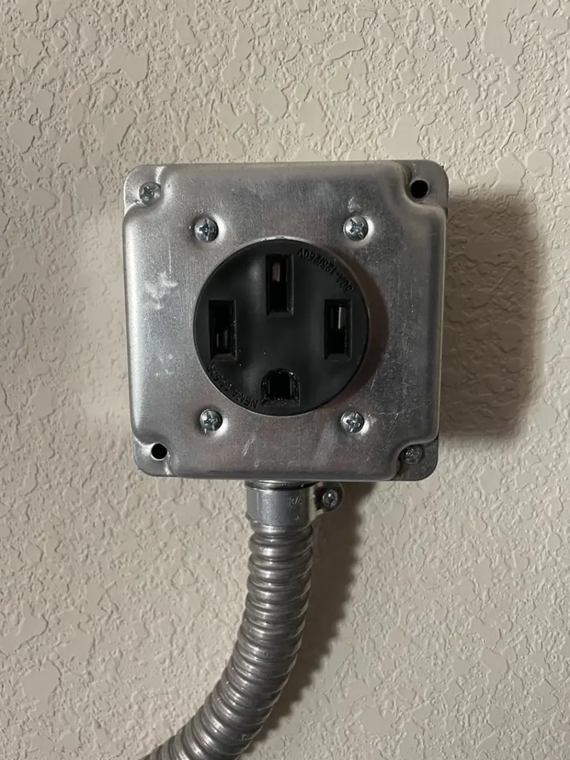 NEMA 14-50 outlet installed for Electrical Panel Upgrade in Dannemora